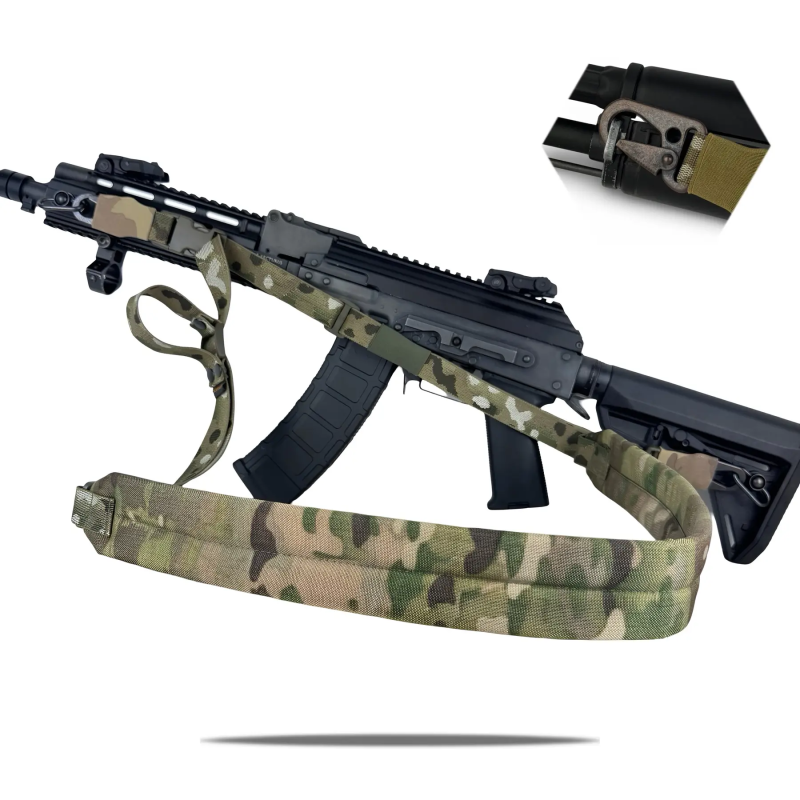 Ремінь збройовий триточковий RAGNAROK з широким наплічником KRAKEN carbine. Мультикам