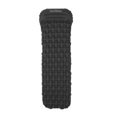 Килимок надувний 65 мм Naturehike FC-12 NH19Z003-P із подушкою та мішком для надування, Графіт