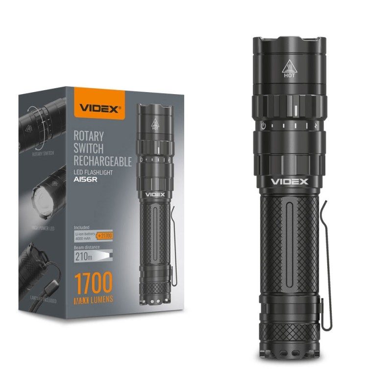 Портативний світлодіодний ліхтарик VIDEX 1700Lm 6500K