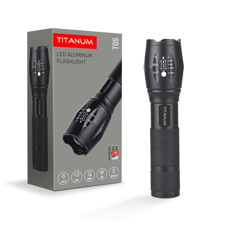 Портативний світлодіодний ліхтарик TITANUM T05 300Lm 6500K