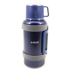 Термос із нержавіючої сталі A-Plus 1608 з чашкою 3 л Синій