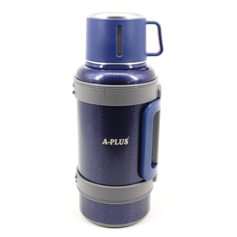 Термос із нержавіючої сталі A-Plus 1608 з чашкою 3 л Синій