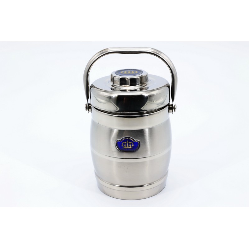 Харчовий термос з нержавіючої сталі A-Plus 2065 LC 1200 мл з двома тарілками, Сірий