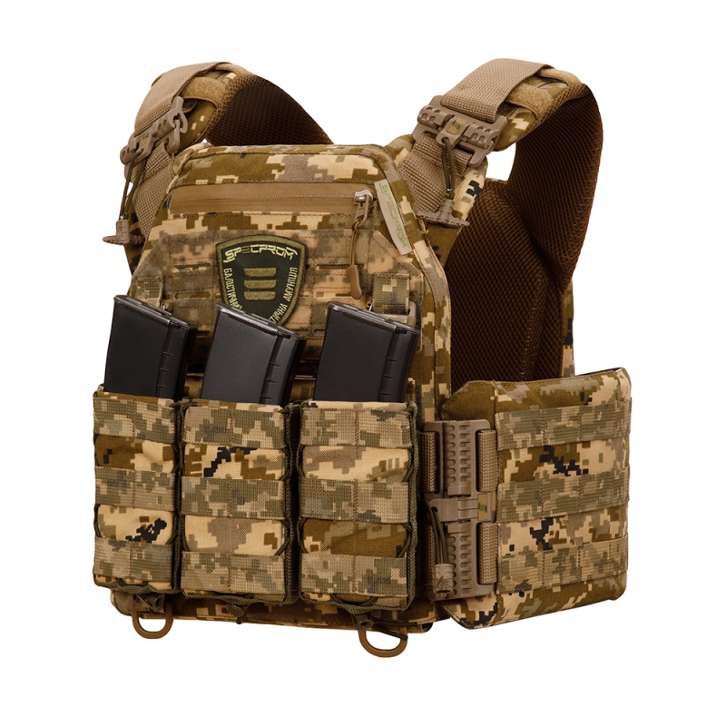 Плитоноска Warmor gen.3 Pro Піксель ММ14. Система швидкого зняття. 3 підсумки