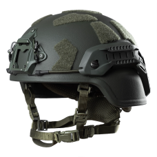 Шолом MICH 2000 із захистом вух та скроні, рівень захисту NIJ IIIA. Олива