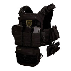 Плитоноска Warmor gen.3 Pro Max. Система швидкого скидання. 7 підсумок. Чорний