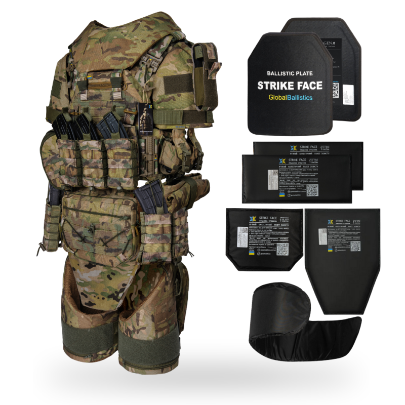Бронежилет 6 класу Warmor Gen.3 FullSet SPECPROM. Балістичні пакети 1 класу. Мультикам