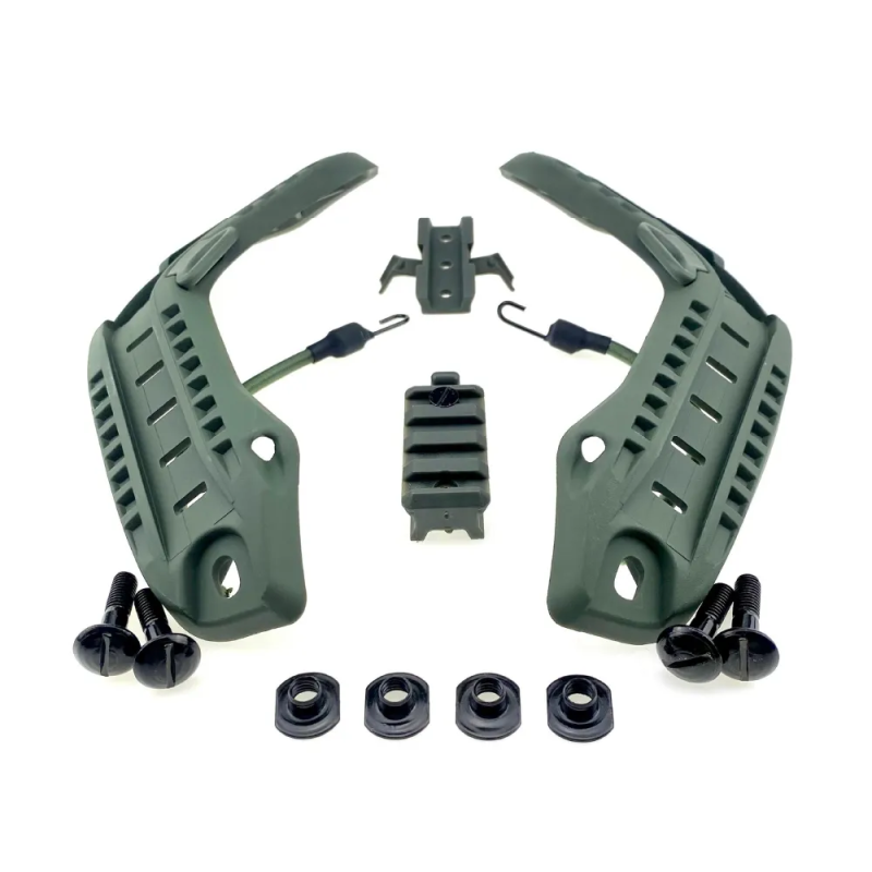 Бокові рейки на шолом, набір монтажних шин для шоломів FAST. Мілітарі