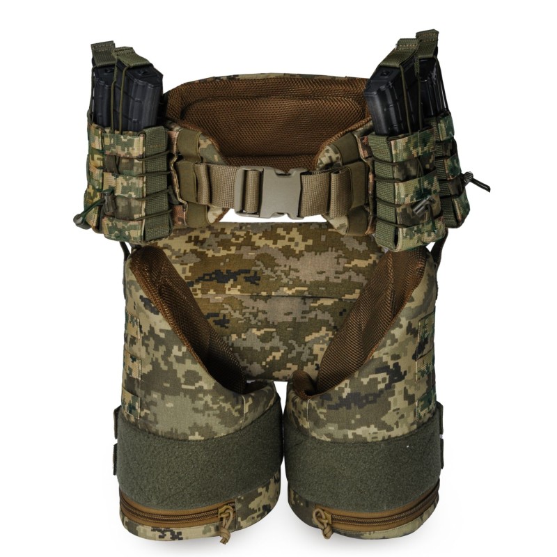 Балістичний захист ніг (стегон) + РПС Warbelt 1 клас SPECPROM. Піксель. Розмір: L