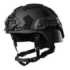 Шолом MICH 2000 із захистом вух та скроні, рівень захисту NIJ IIIA. Чорний