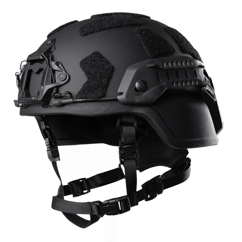 Шолом MICH 2000 із захистом вух та скроні, рівень захисту NIJ IIIA. Чорний