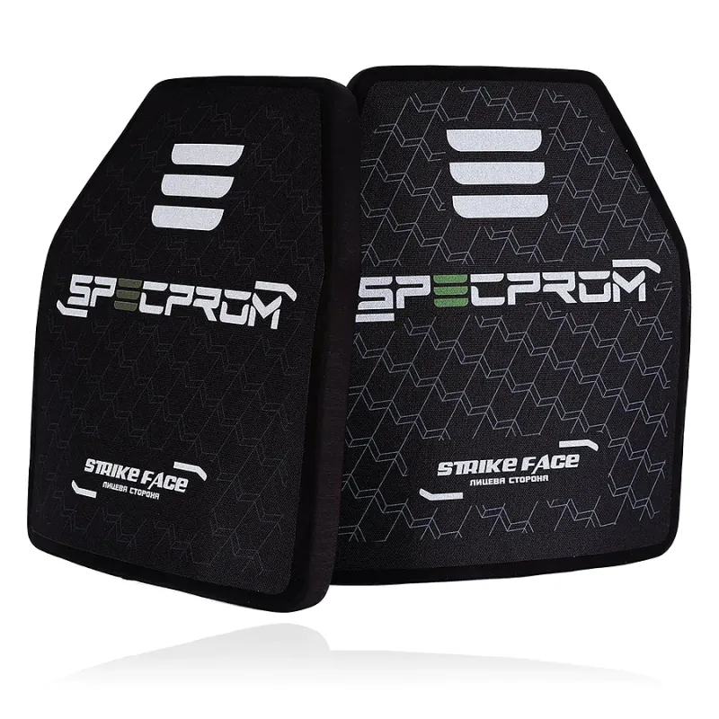 Комплект поліетиленових бронеплит SPECPROM 3-го класу S-Line. Вага 1,4 кг. Розмір 25 на 30 см. Чорна. 2 шт.