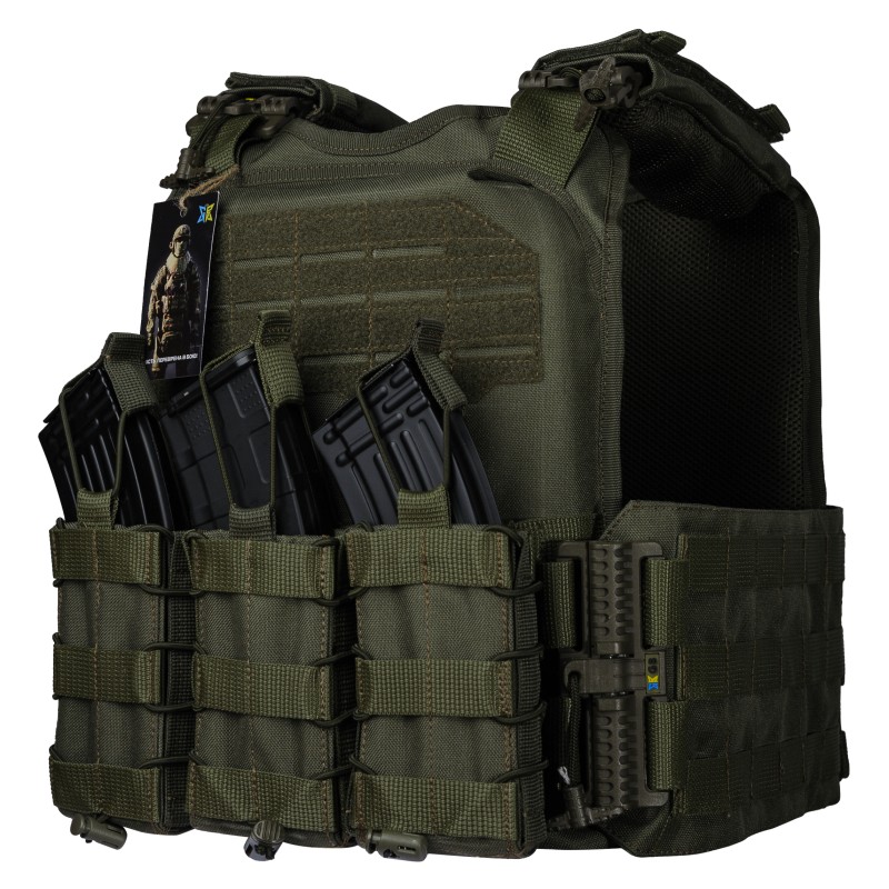 Плитоноска Ares gen.2. 3 підсумки АК. Олива