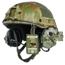 Балістичний бронешолом FAST SPECPROM з навушниками Earmor M32 (X). Мультикам