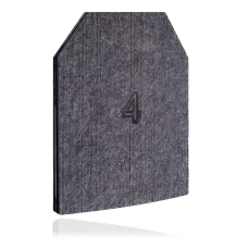 Сталева бронеплита 4-го класу. Вага 3.7 кг. Розмір 27 на 33 см.