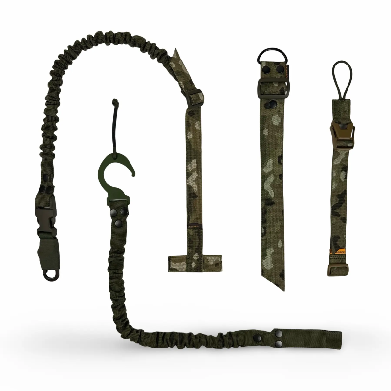 Одноточковий ремінь з комплектом кріплень до плитоноски RAGNAROK THOR Мультикам+Олива