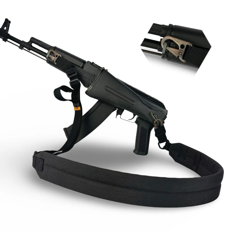 Ремінь збройовий одно/двоточковий з широким наплічником RAGNAROK RAGNARR Чорний