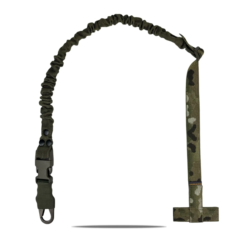 Одноточковий плечовий ремінь RAGNAROK з кріпленням до плитоноски THOR Олива+Мультикам