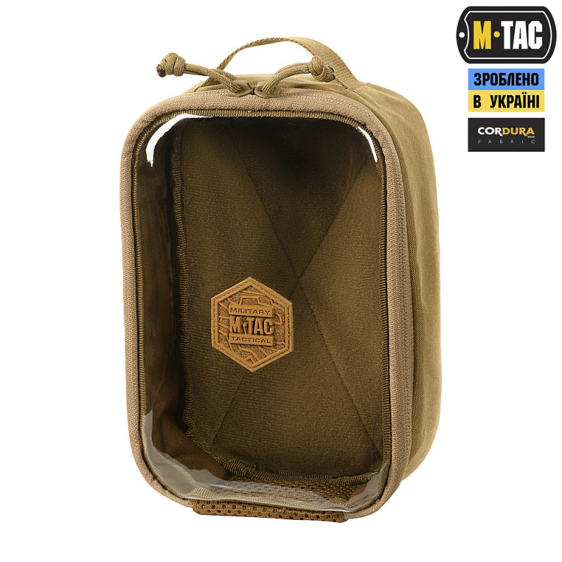 Органайзер утилітарний прозорий Elite Small (22х14 см) M-Tac. Койот