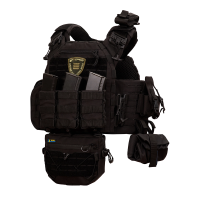 Плитоноска SPECPROM WARMOR Gen.5 V2 з повним комплектом підсумків Чорний