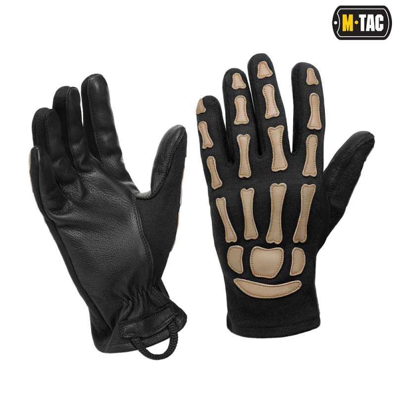 Рукавички M-Tac Skeleton Nomex Чорний/Койот