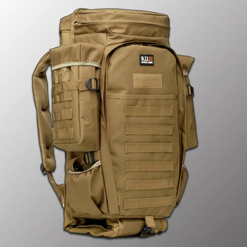 Рюкзак тактичний з відділенням для зброї 9.11 Tactical 60л, Койот