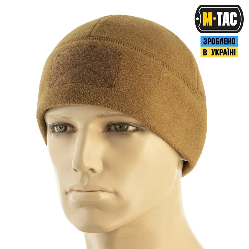 Шапка флісова M-Tac Watch Cap Elite з Velcro, Койот