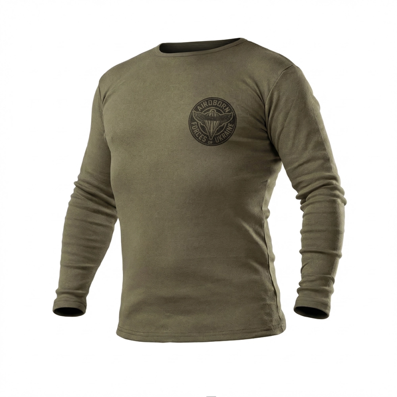 Тактичниий лонгслів з принтом Kramatan AIRBORNE, Хакі