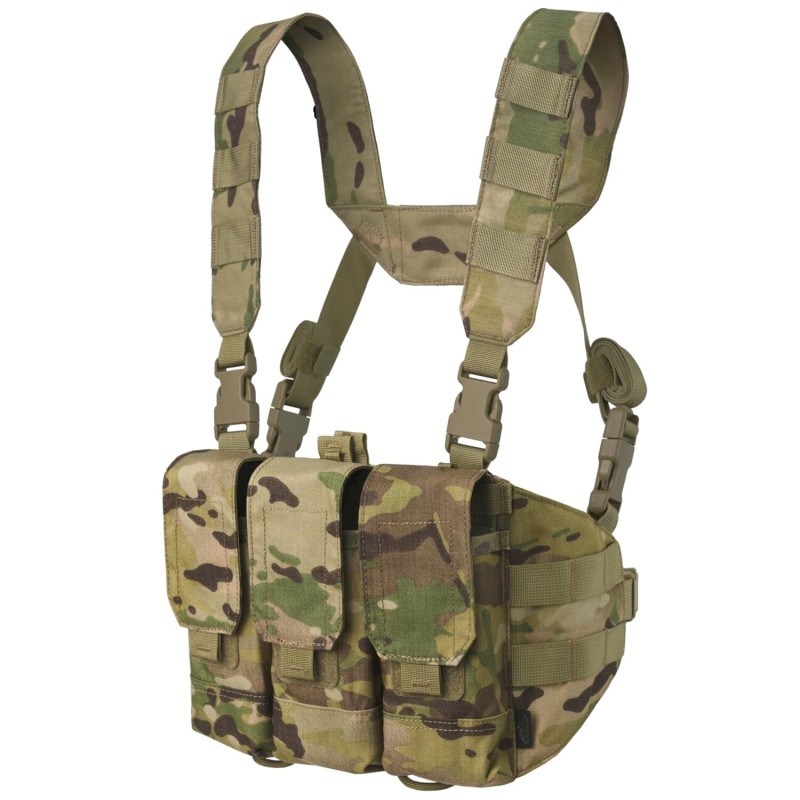 Нагрудник з потрійним підсумком на 3 AK/AR Helikon Chicom Chest Rig, Мультикам