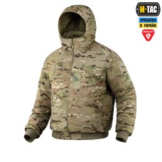 Куртка зимова M-Tac MA-1 Hooded Military Primaloft. Мультикам