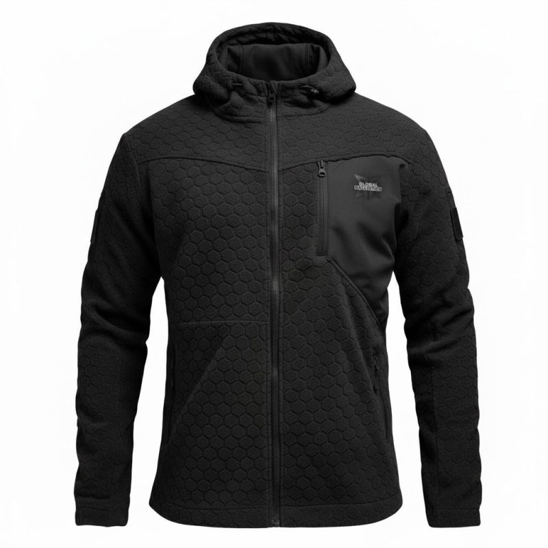 Кофта флісова Global Ballistics HexaGon. Чорний