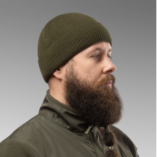 Шапка утеплена. Олива