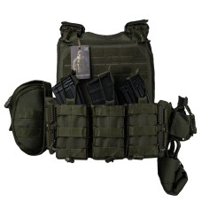 Плитоноска Ares gen.2 з підсумками. Олива