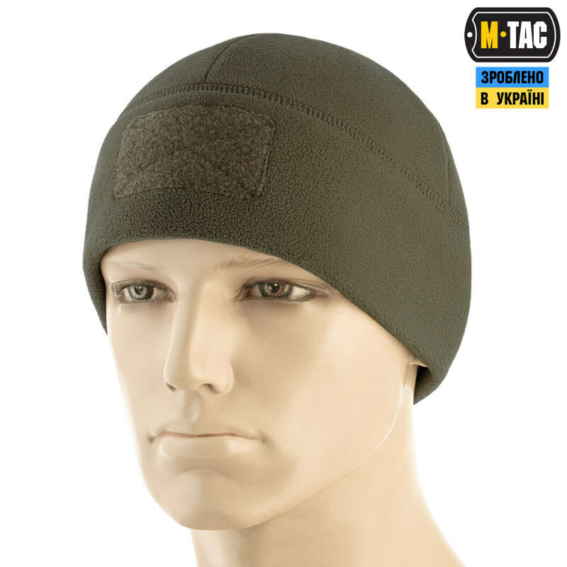 Шапка флісова M-Tac Watch Cap Elite з Velcro. Темна олива