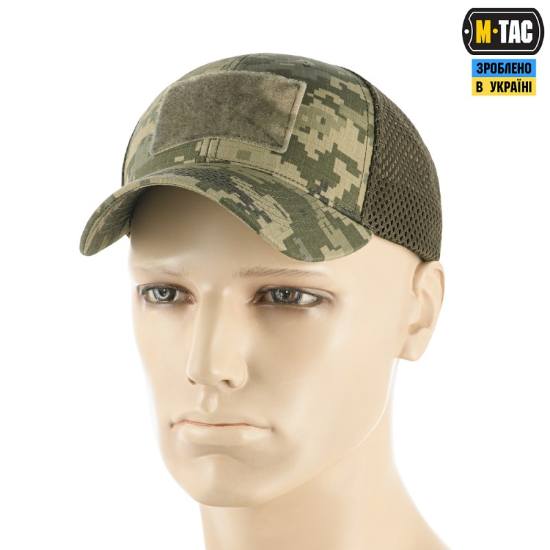Тактична кепка з сіткою M-Tac ріп-стоп. Піксель