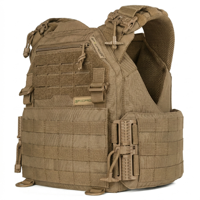 Плитоноска жіноча Warmor gen.3 FL SPECPROM (for Ladies). Без підсумків. Зі швидким боковим та верхнім скиданням (без плит). Койот