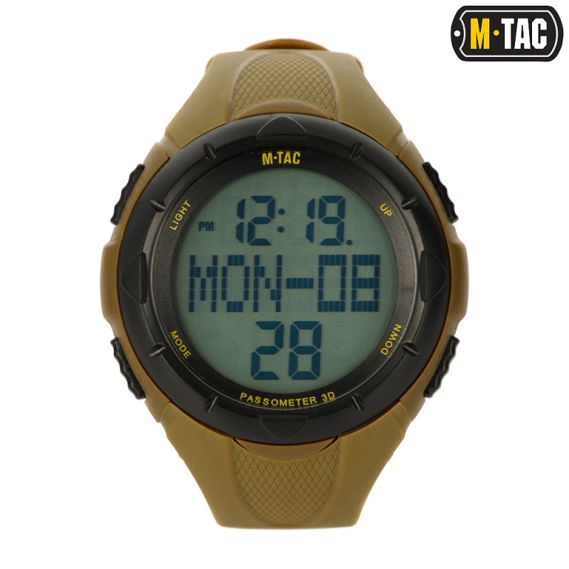Тактичний годинник M-Tac з крокоміром. Койот