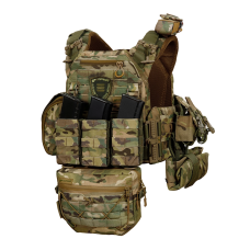 Плитоноска Warmor gen.3 Pro Max XL Мультикам. Система швидкого скидання. 7 підсумок. (Великого розміру)