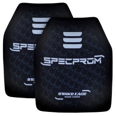 Комплект поліетиленових бронеплит SPECPROM 3-го класу. Вага 1,4 кг. Розмір 25 на 30 см. Чорна. 2 шт.