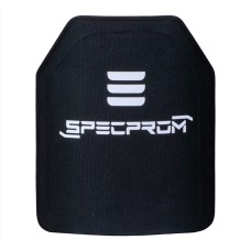 Поліетиленова бронеплита SPECPROM 3-го класу. Вага 1,7 кг. Розмір 25 на 30 см. Чорна.