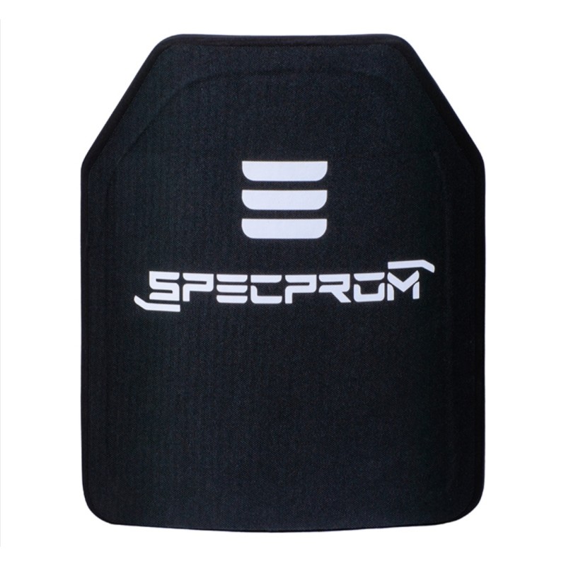 Поліетиленова бронеплита SPECPROM 3-го класу. Вага 1,7 кг. Розмір 25 на 30 см. Чорна.