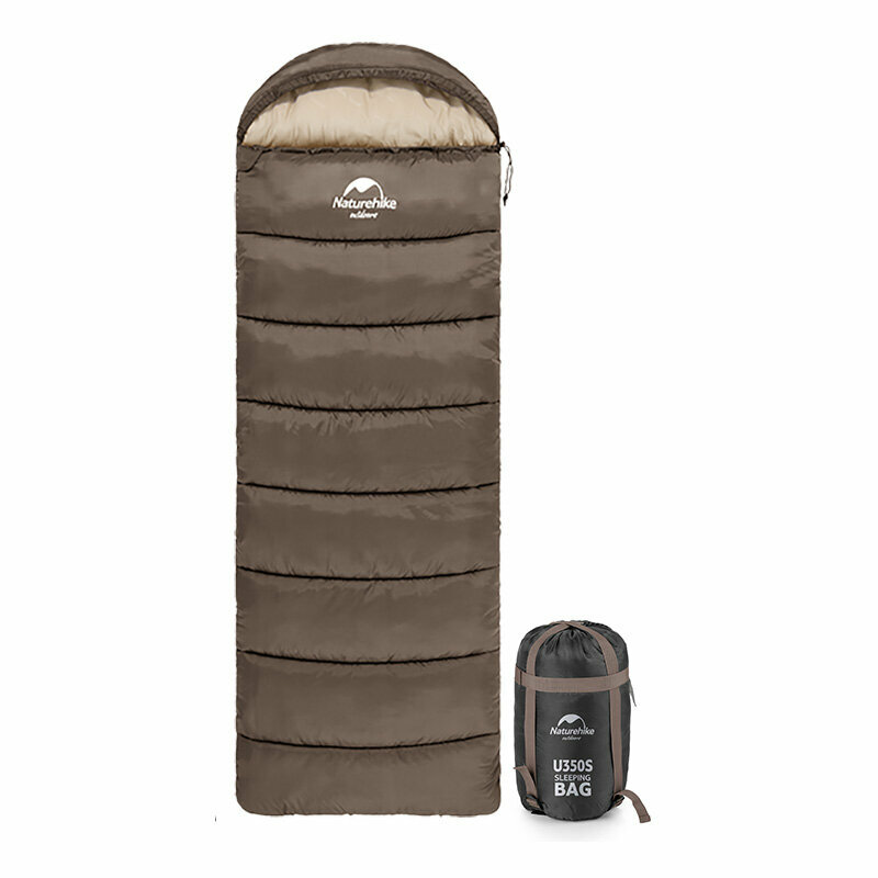 Спальник з капюшоном правий (1°C) Naturehike U350 NH20MSD07. Коричневий
