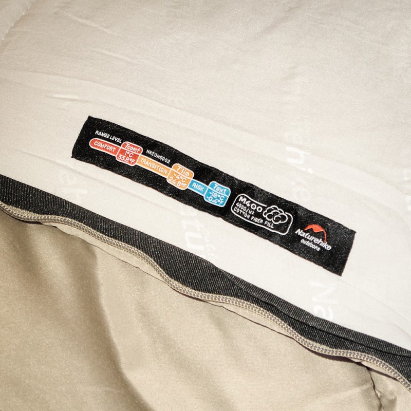 Спальник з капюшоном Naturehike M400 NH20MSD02, (1°C), лівий, зелений