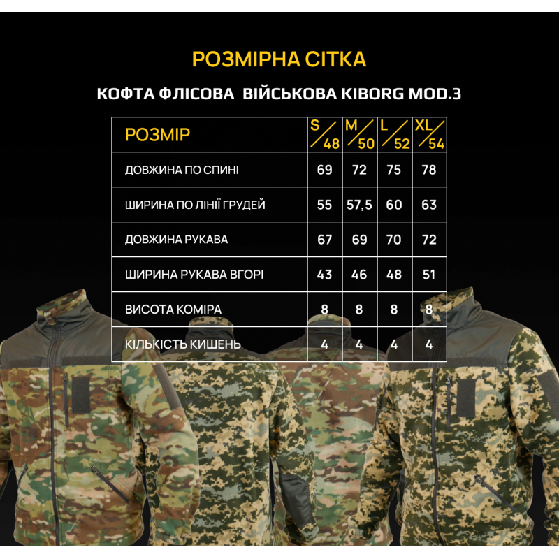 Військова кофта флісова піксель mod. 3