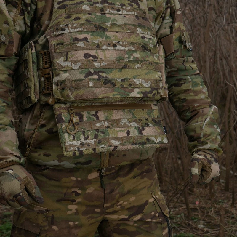 Захист живота (кишківник) з балістичним пакетом 1 клас захисту Militex cordura USA Multicam
