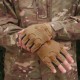 Безпалі Рукавиці койот з гумовим демпфером Mechanix