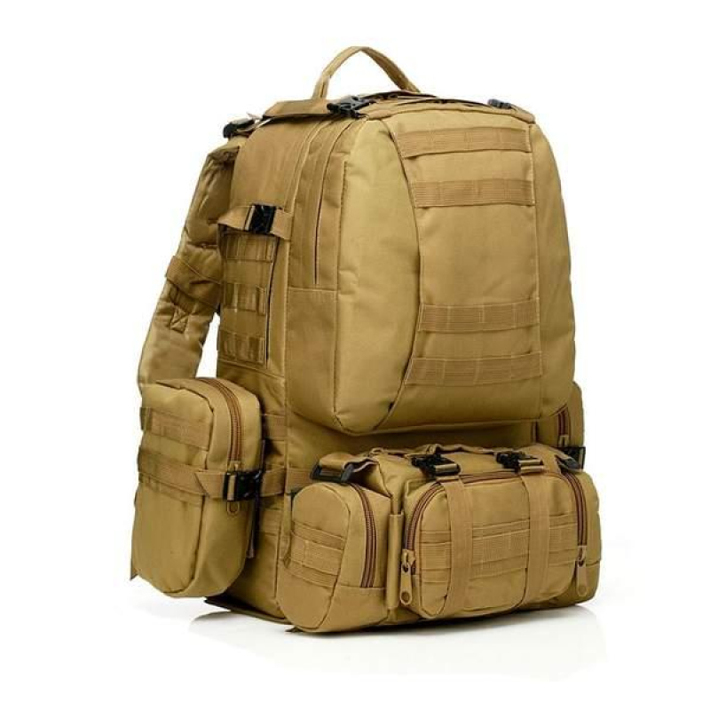 Тактичний рюкзак Molle Assault 55л + (3 органайзери) Койот