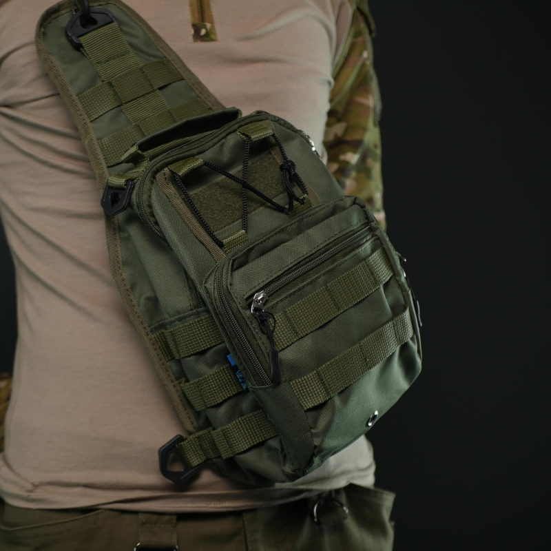 Сумка через плече — Хакі з MOLLE-системою