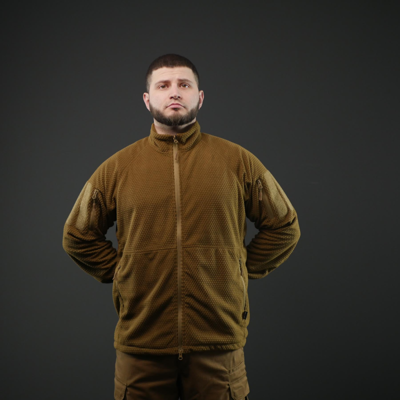Вітрозахисна флісова кофта Militex mod. 6 — Койот