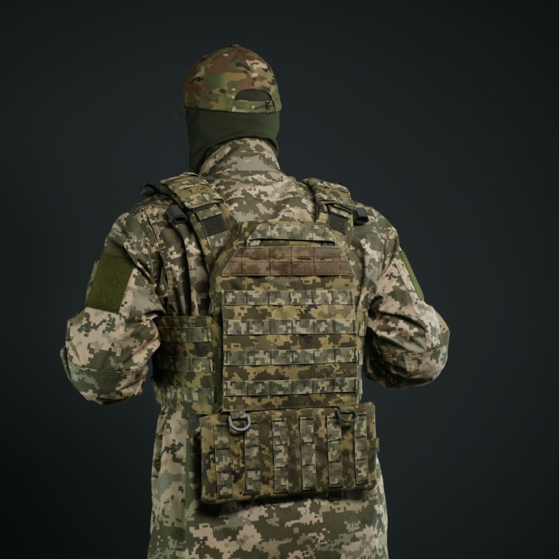 Захист попереку Kiborg GEN.2 + балістичний захист 2 класу Militex (Піксель)